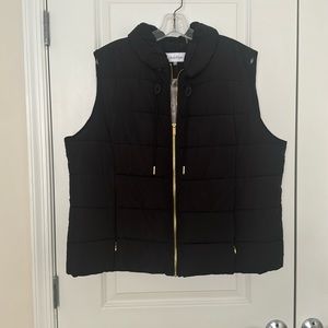Calvin Klein black puffer vest.